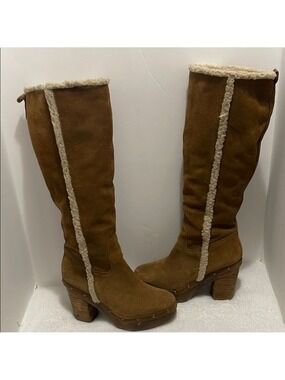 Ralph Lauren Denim & Supply Brown Suede Knee-High Boots Sz 5M